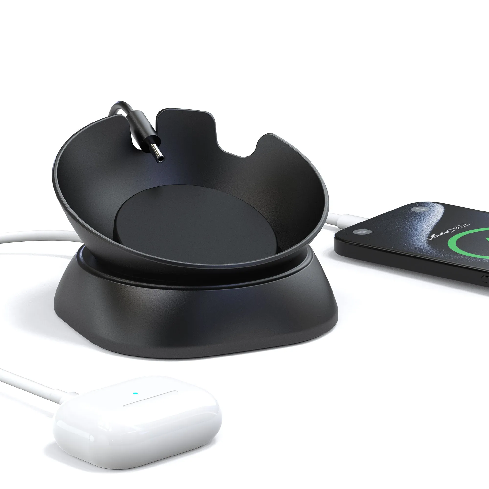 Desk Stand for Google Nest Mini (2nd Gen) with USB-C/A Charging Port