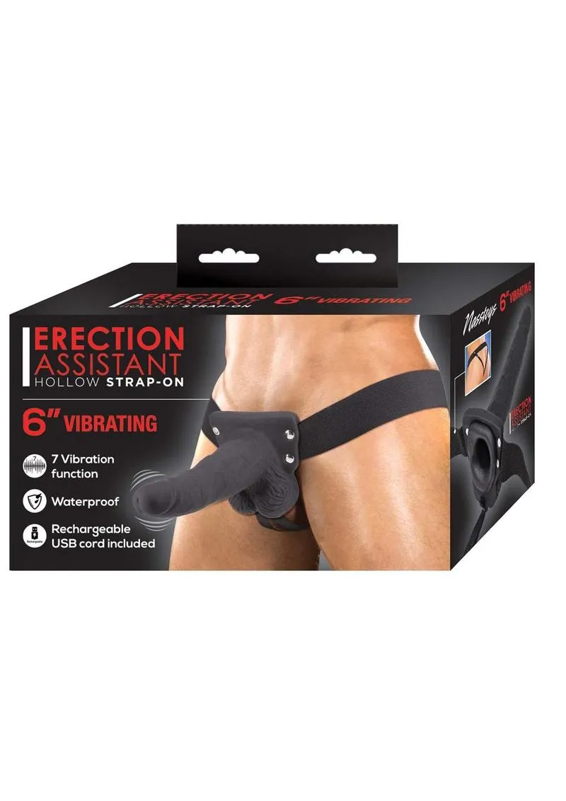 Erection Assistant Hollow Vibrating Strap-On