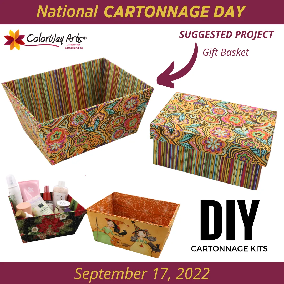 Fabric Gift Basket DIY kit, cartonnage kit 217