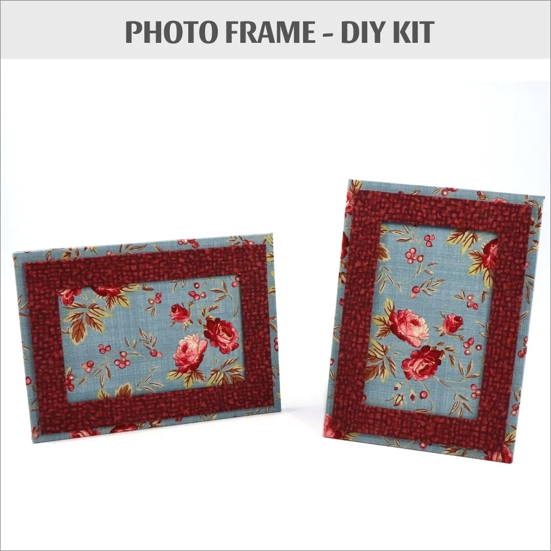 Fabric photo frame DIY kit, cartonnage kit 159, Online instructions included