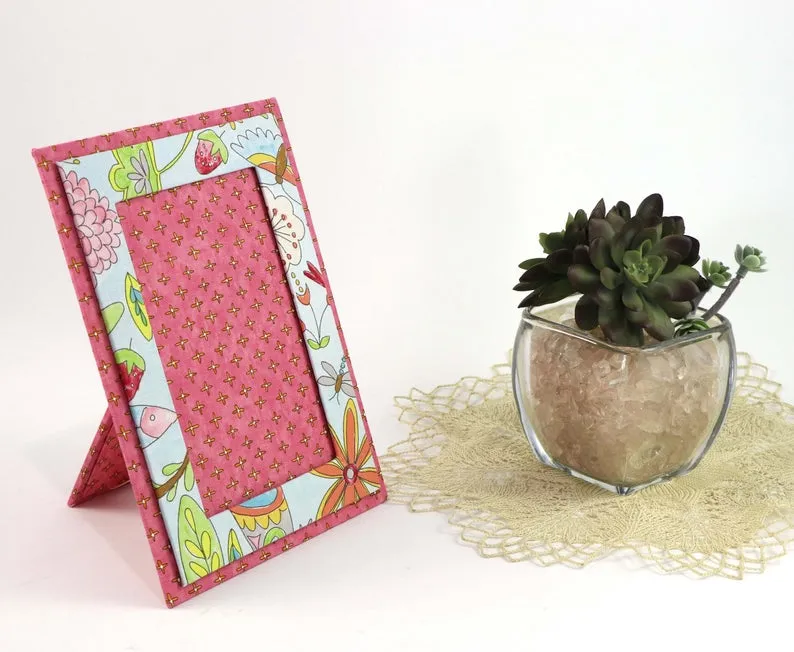 Fabric photo frame DIY kit, cartonnage kit 159, Online instructions included