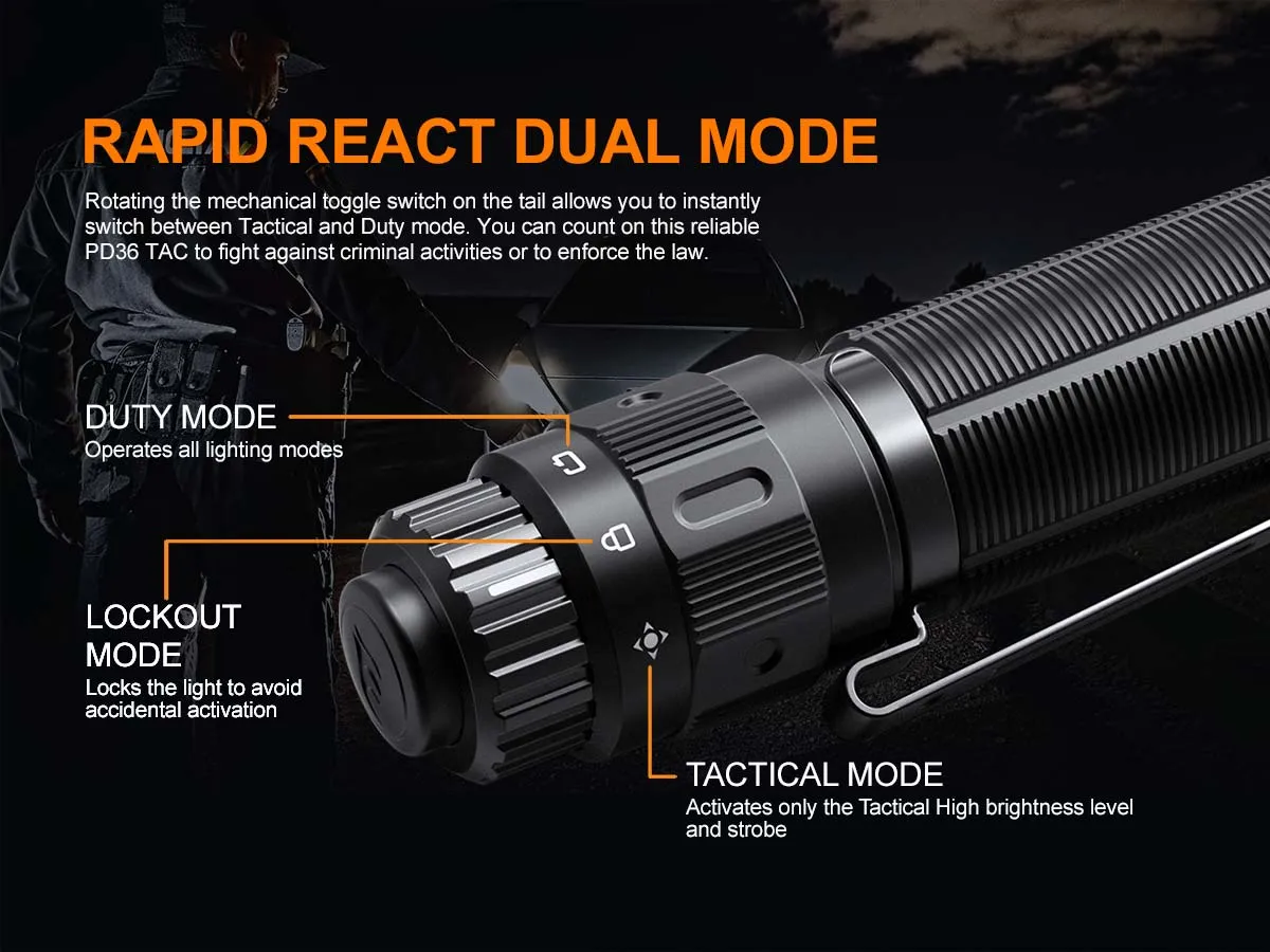 FENIX PD36 TAC 3000 LUMEN TACTICAL FLASHLIGHT