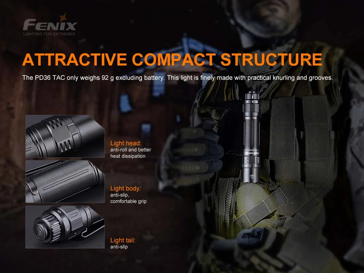 FENIX PD36 TAC 3000 LUMEN TACTICAL FLASHLIGHT