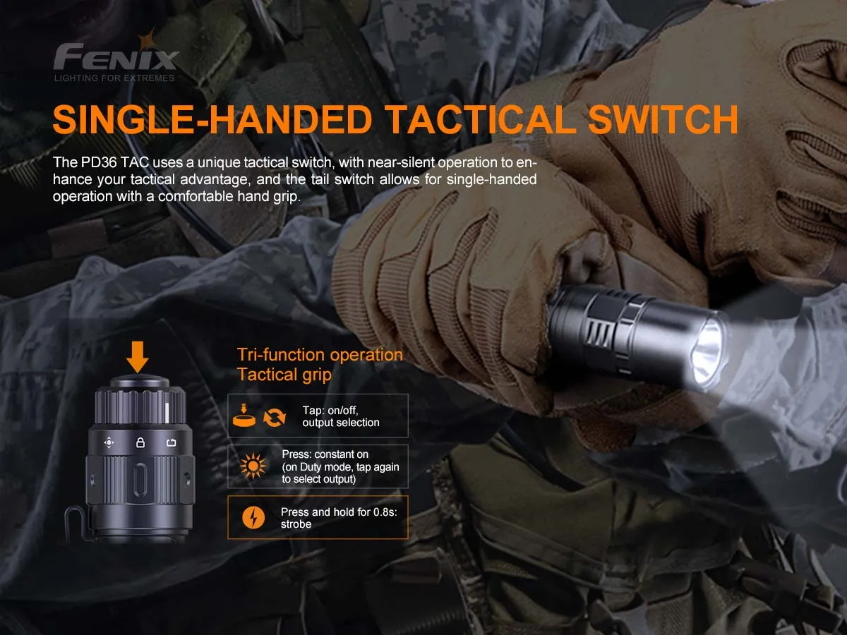 FENIX PD36 TAC 3000 LUMEN TACTICAL FLASHLIGHT