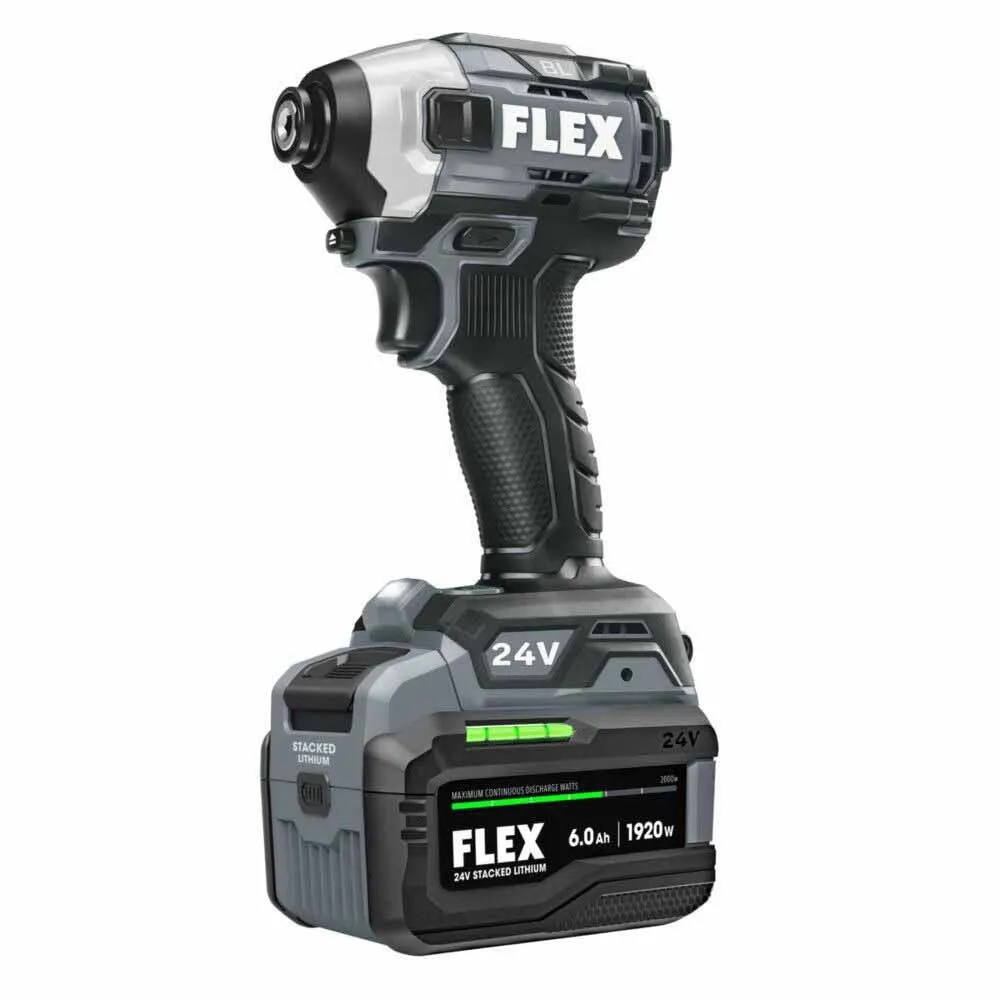 Flex FXM403-2G 4 Tool Combo Kit, Turbo Hammer Drill Driver, Impact Driver Quick Eject , 7 1-4 Circ Saw and Work Light, Stacked-Lithium