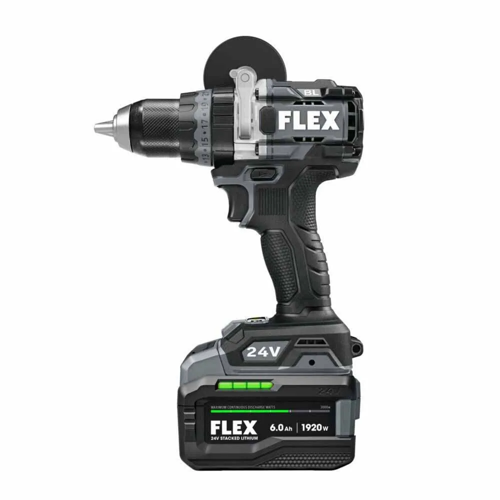 Flex FXM403-2G 4 Tool Combo Kit, Turbo Hammer Drill Driver, Impact Driver Quick Eject , 7 1-4 Circ Saw and Work Light, Stacked-Lithium