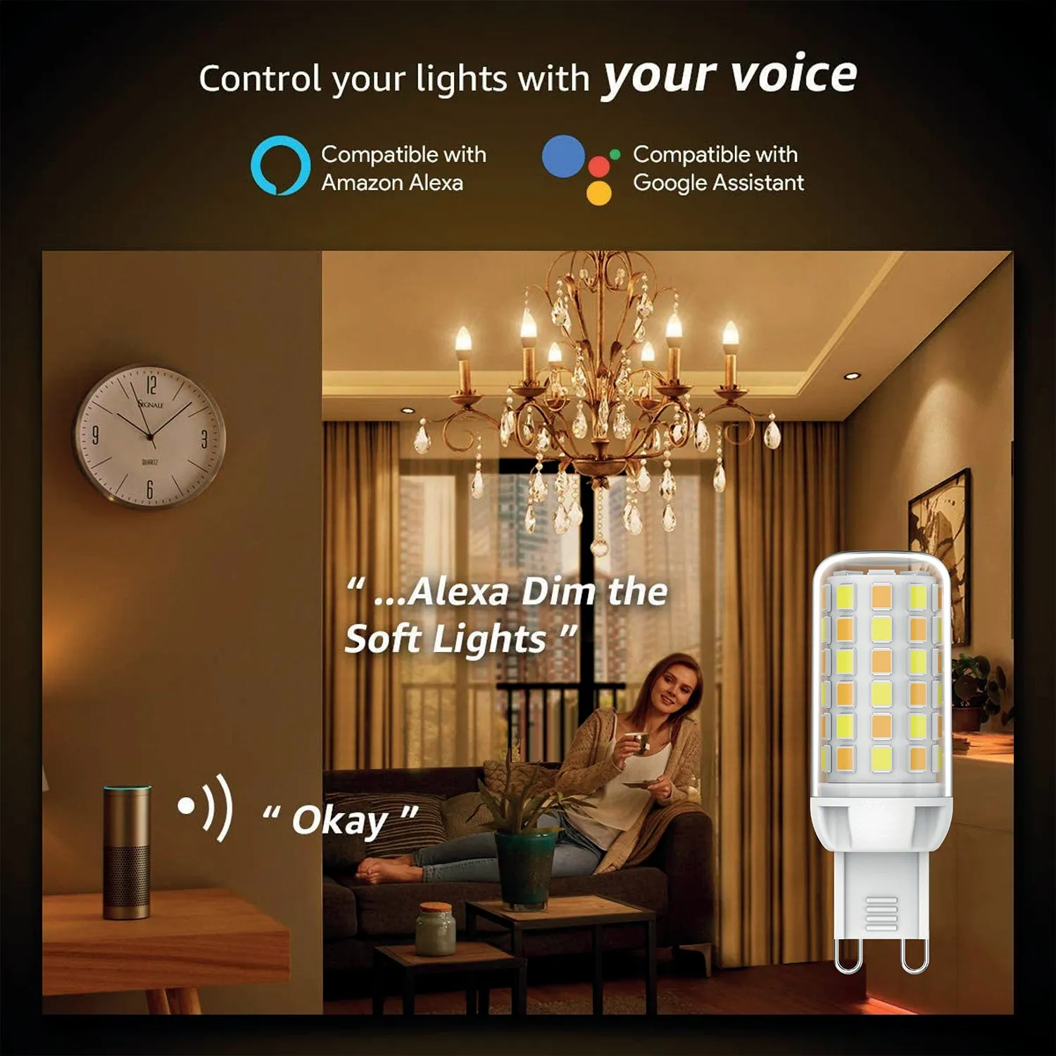 FluxTech - WiFi Smart Dimmable CCT Colour G9 Bulb