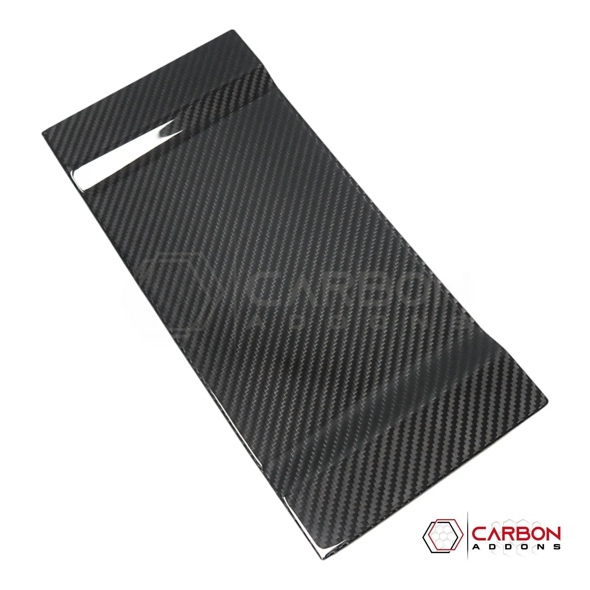 Ford F150 2021-Up Center Console Wireless Charger/Coin Tray Hard Carbon Fiber Cover