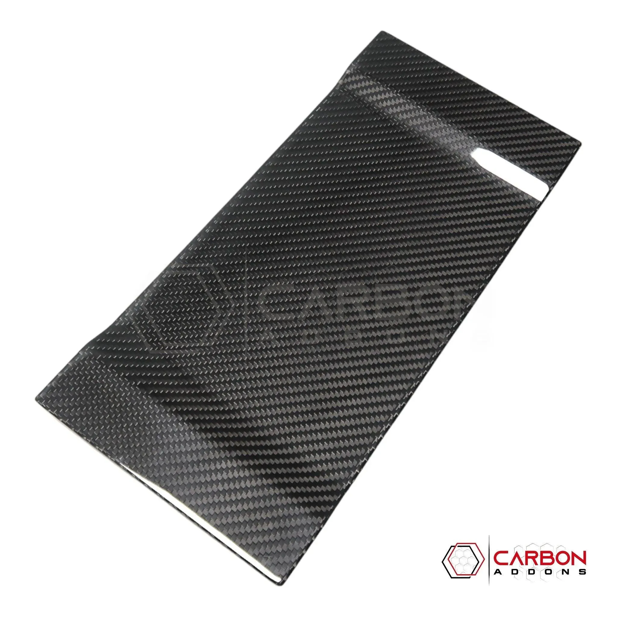 Ford F150 2021-Up Center Console Wireless Charger/Coin Tray Hard Carbon Fiber Cover