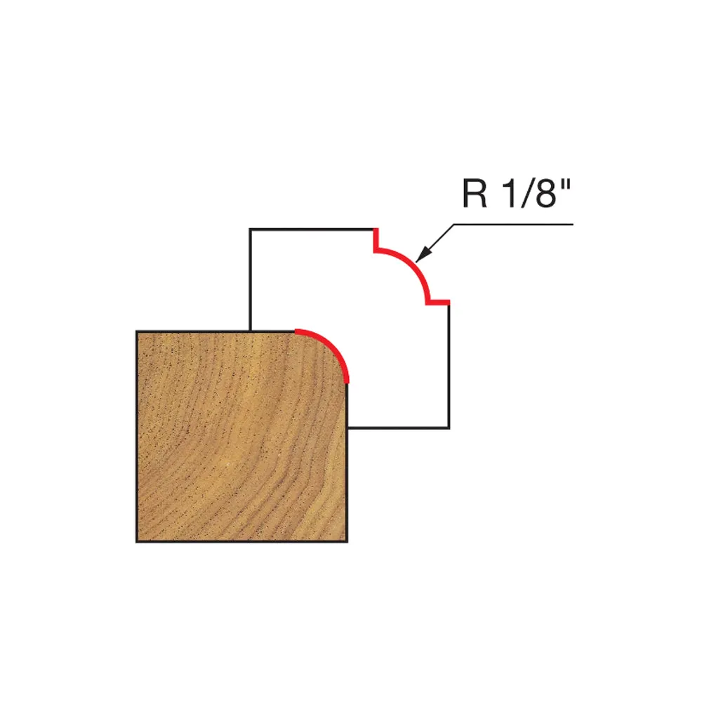 Freud Rounding Over Bit 1/4" Shank x 1/8" Radius