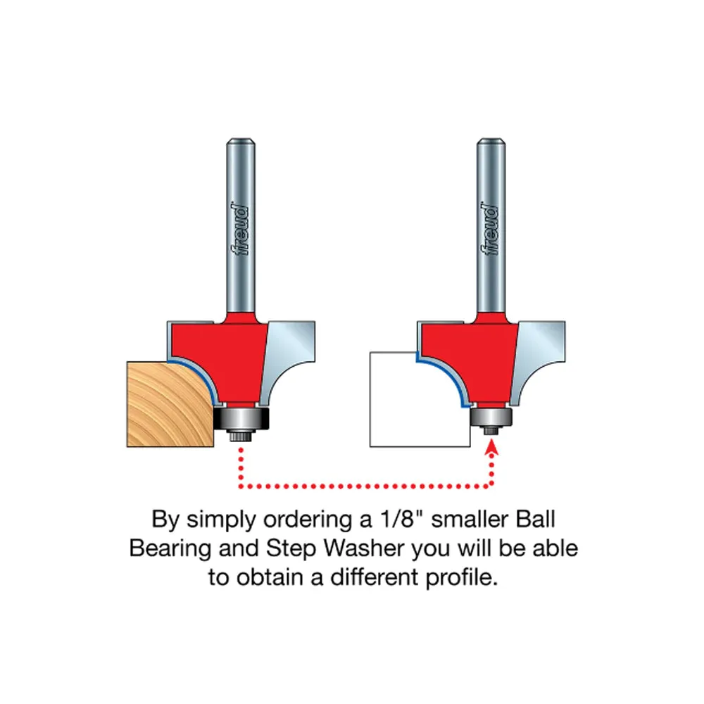 Freud Rounding Over Bit 1/4" Shank x 1/8" Radius