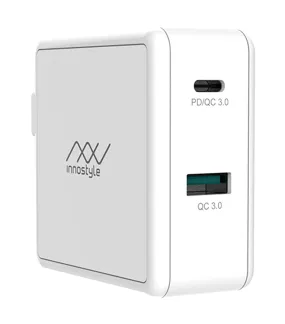 GoMax 2-Port PD/QC USB-C Charger 49.5W White