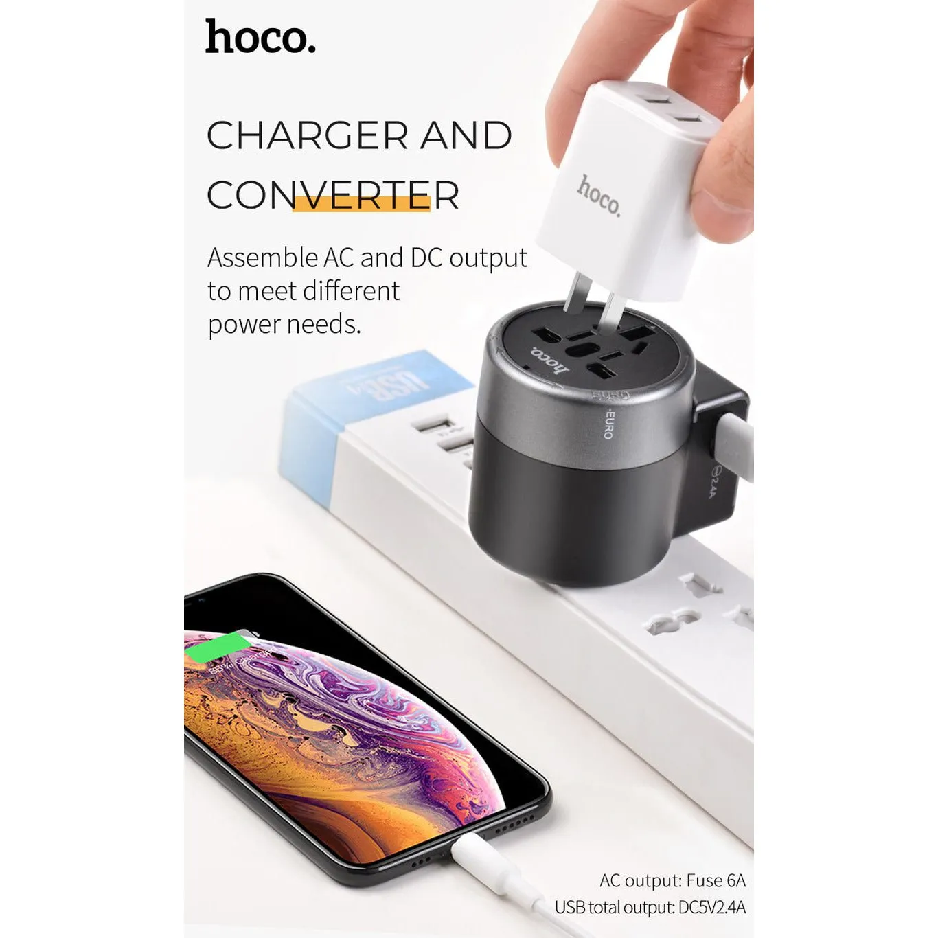 hoco. AC4 Dual Port Universal Travel Charger