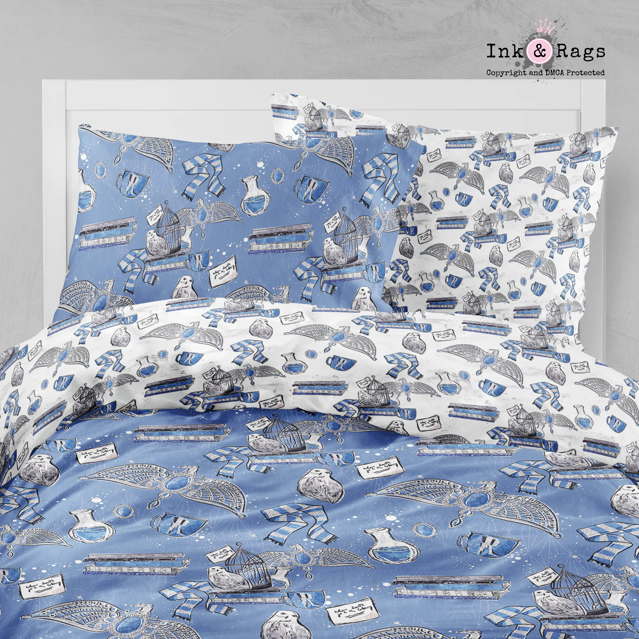 IN STOCK SAMPLE House of Ravenclaw REVERSIBLE - 3 Piece Twin Duvet Cover Set