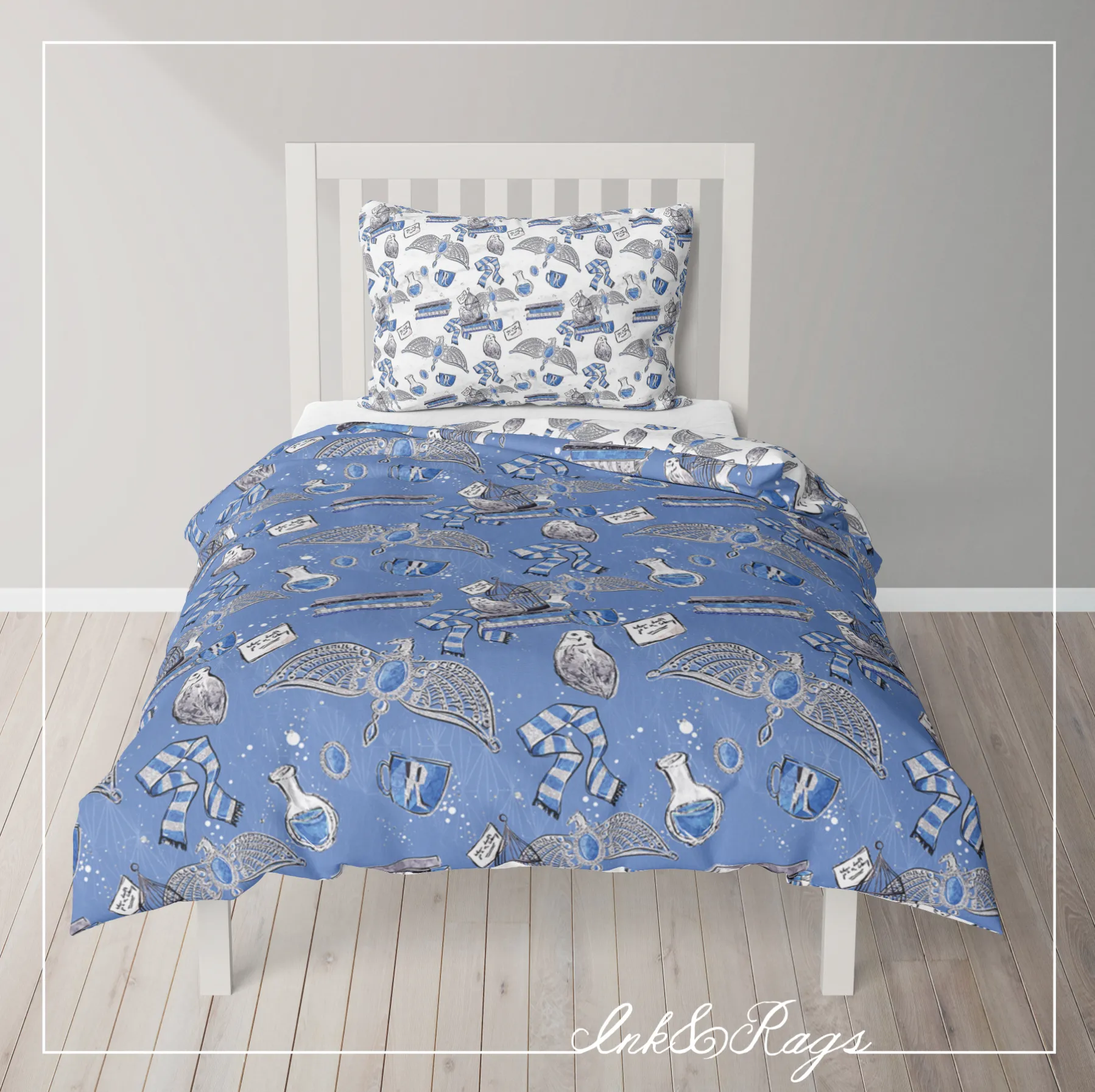 IN STOCK SAMPLE House of Ravenclaw REVERSIBLE - 3 Piece Twin Duvet Cover Set