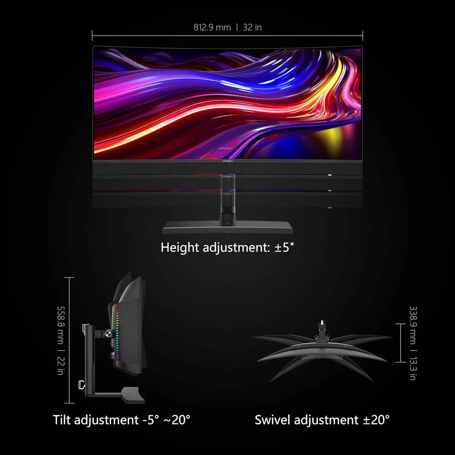 INNOCN 34" OLED Ultrawide Curved Gaming Monitor - 34Q1R