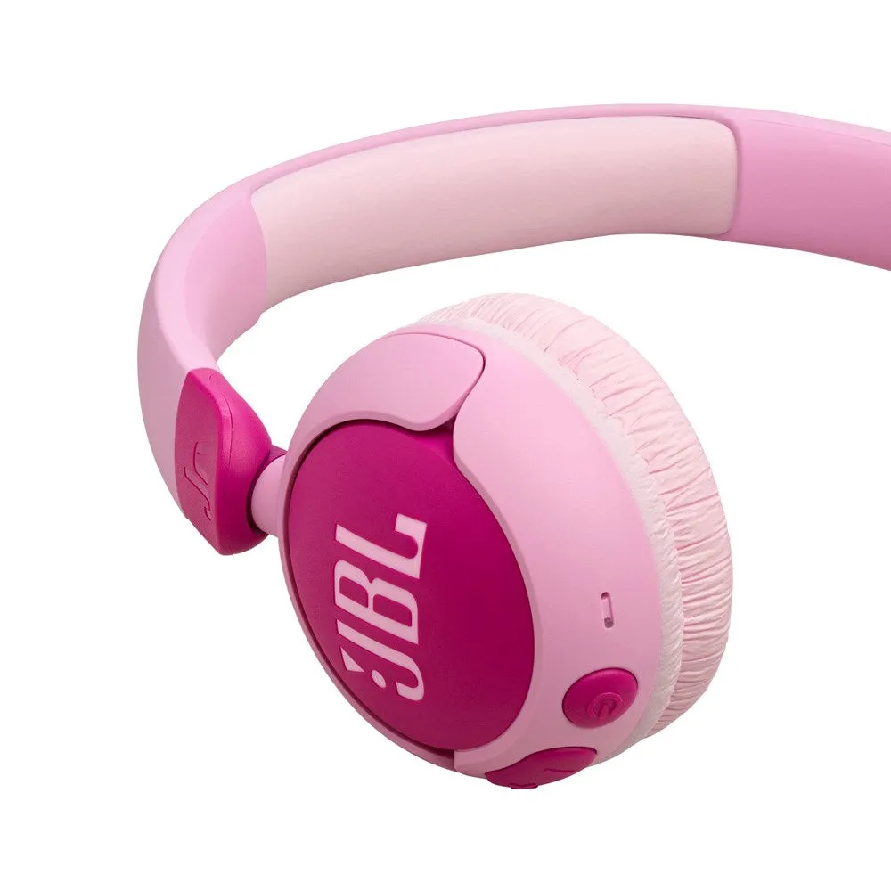 JBL Junior 320BT On-Ear Børne Headset Maks. 85 dB m. Bluetooth - Høretelefoner - Lyserød