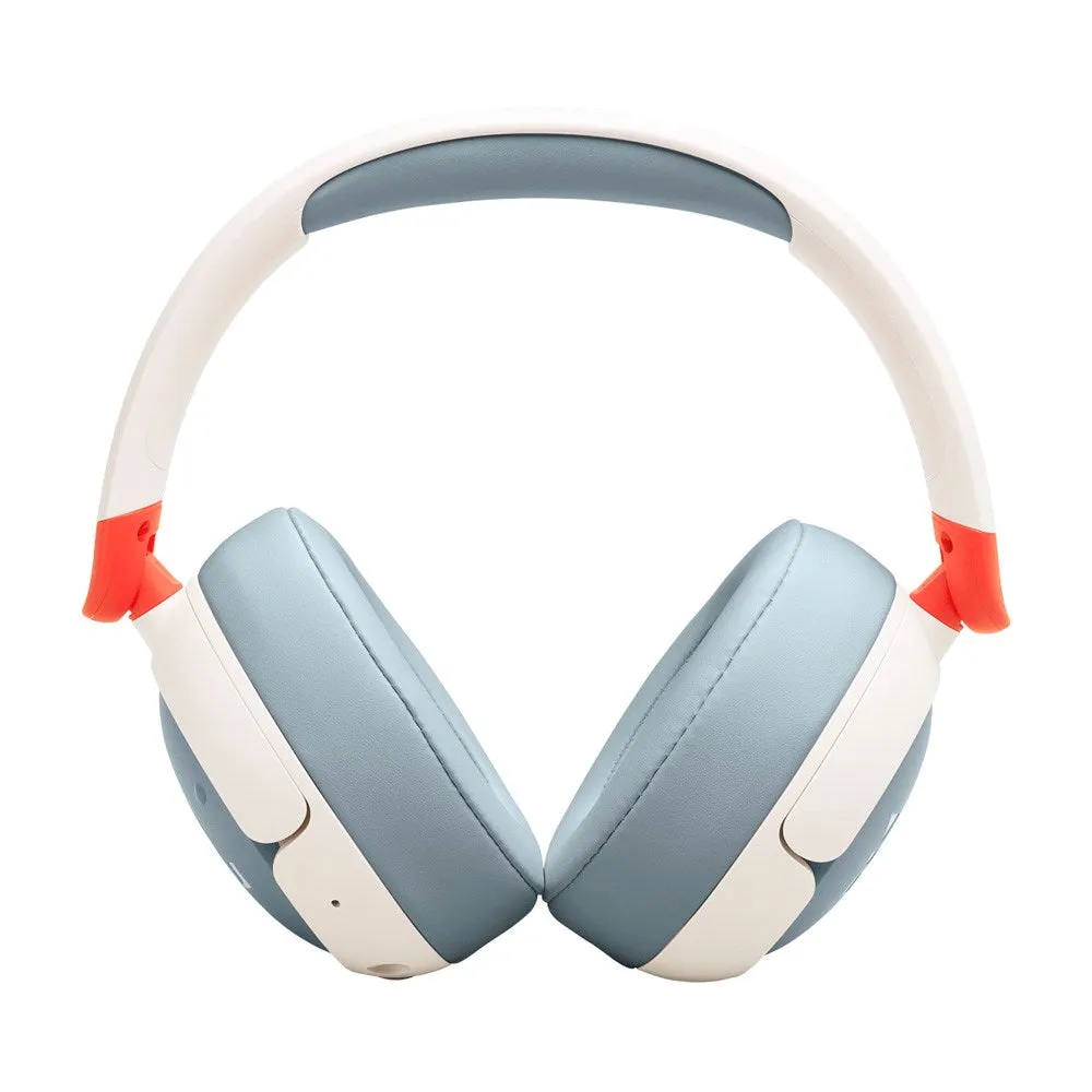 JBL Junior 470NC Over-Ear Børne Headset Maks. 85 dB m. Bluetooth og Aktiv Støjreduktion - Høretelefoner - Hvid / Grå