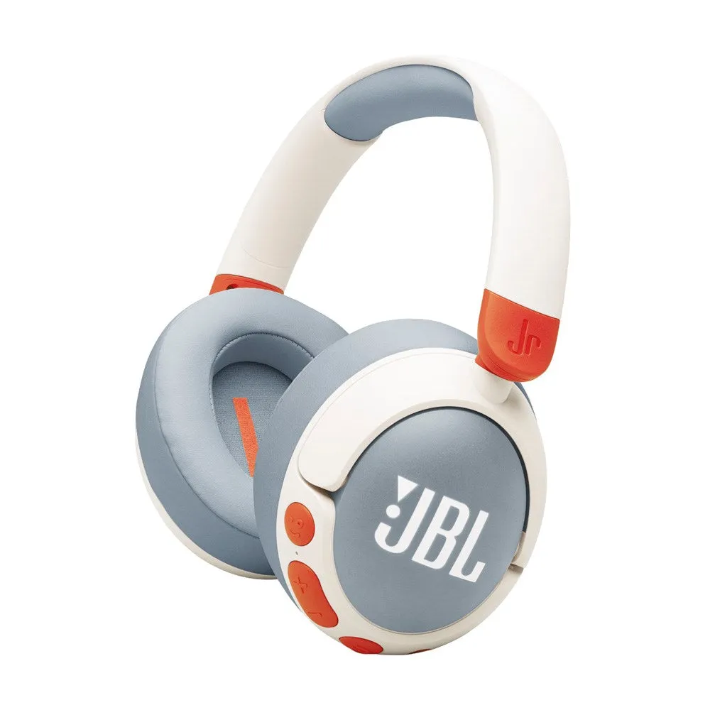 JBL Junior 470NC Over-Ear Børne Headset Maks. 85 dB m. Bluetooth og Aktiv Støjreduktion - Høretelefoner - Hvid / Grå