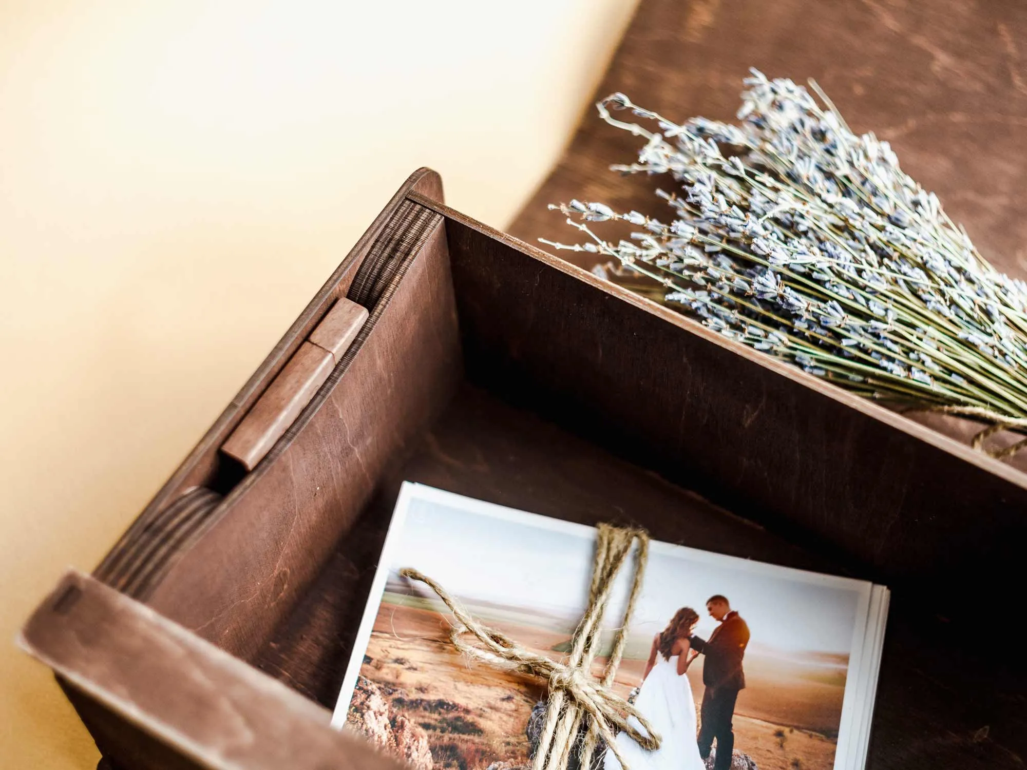 Large Vintage Wood Box for Family or Wedding Photos