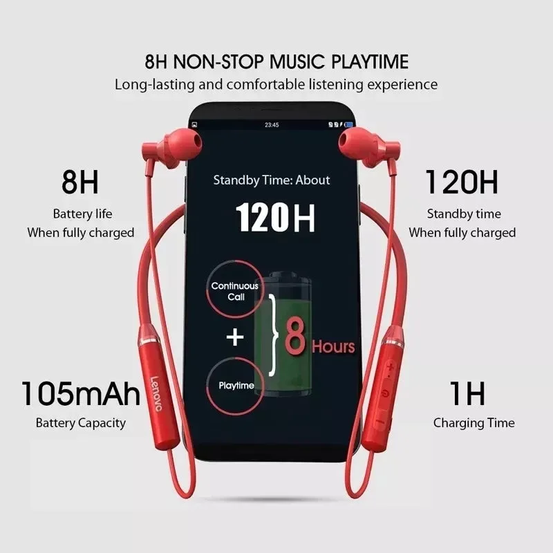 Lenovo HE05 Bluetooth Wireless Neckband Earphone