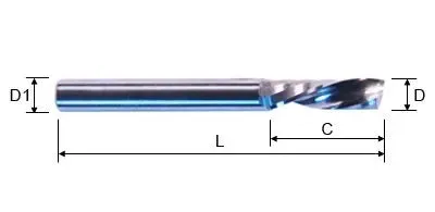 LMT Belin - 12010 1mm Cut Diameter Downcut Router Bit