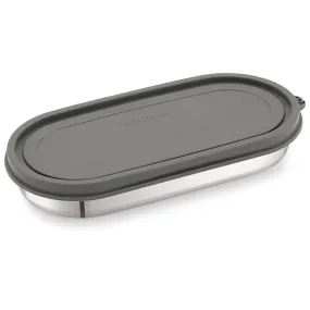 Magnus Easy Lock Oval Prime Container, Stainless Steel, Airtight & Leakproof Lid & Container, For School, Office Picnic, Ideal for Men,Women and Kids (Grey,450ml)