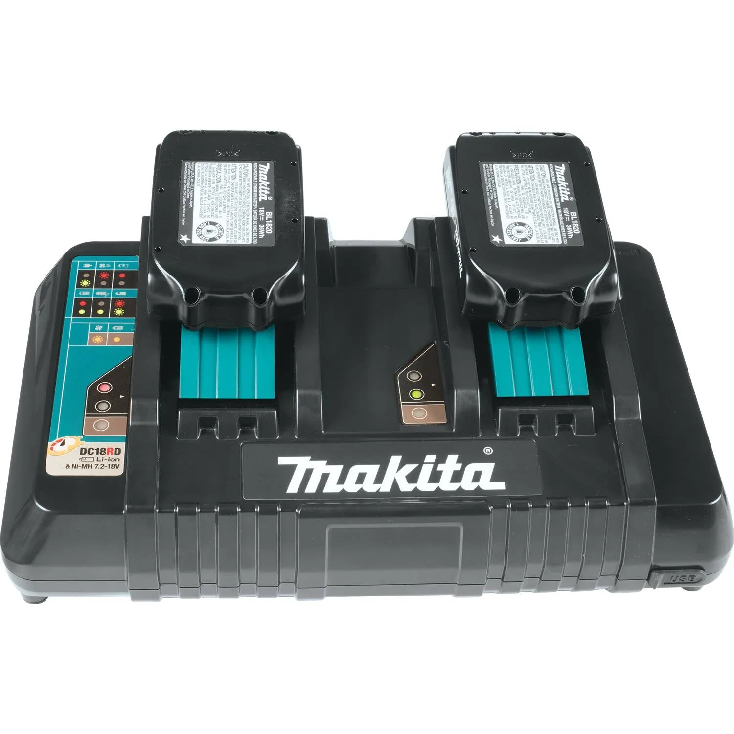 Makita 18V LXT® Lithium‑Ion Dual Port Rapid Charger | Model : M*196934-4 (DC18RD)