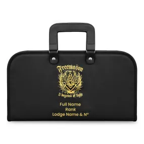 Master Mason Blue Lodge Chain Collar Case - Lightweight Soft Case Half Size