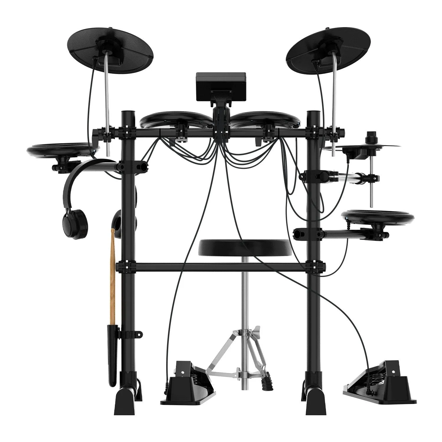 Mesh Pads, 12 Sound Modes, USB Electronic Drum Kit – Karrera