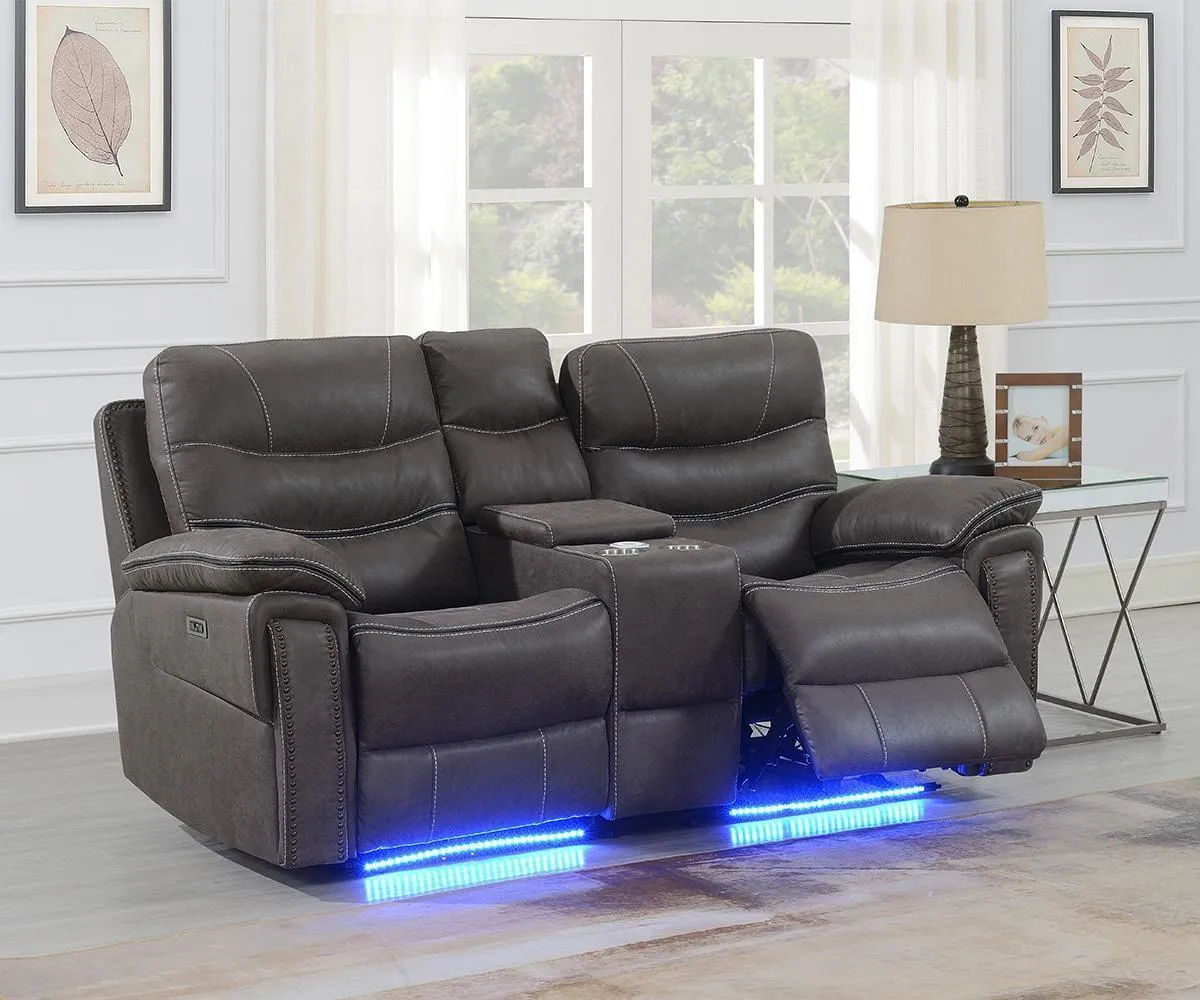 Modern Recliner Set with LED Lights (Floor Model)