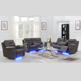 Modern Recliner Set with LED Lights (Floor Model)