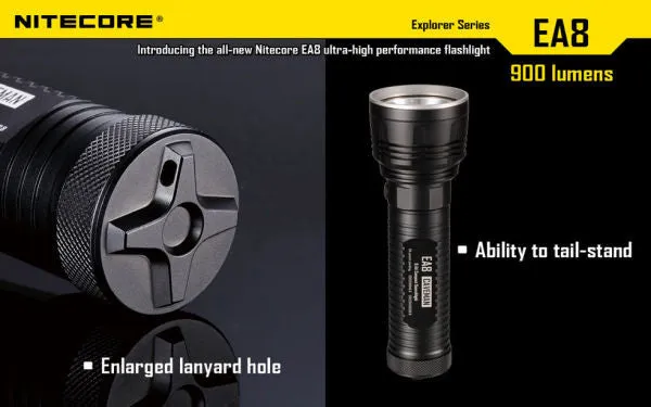 Nitecore EA8 Caveman XM-L U2 LED 900 Lumen Flashlight