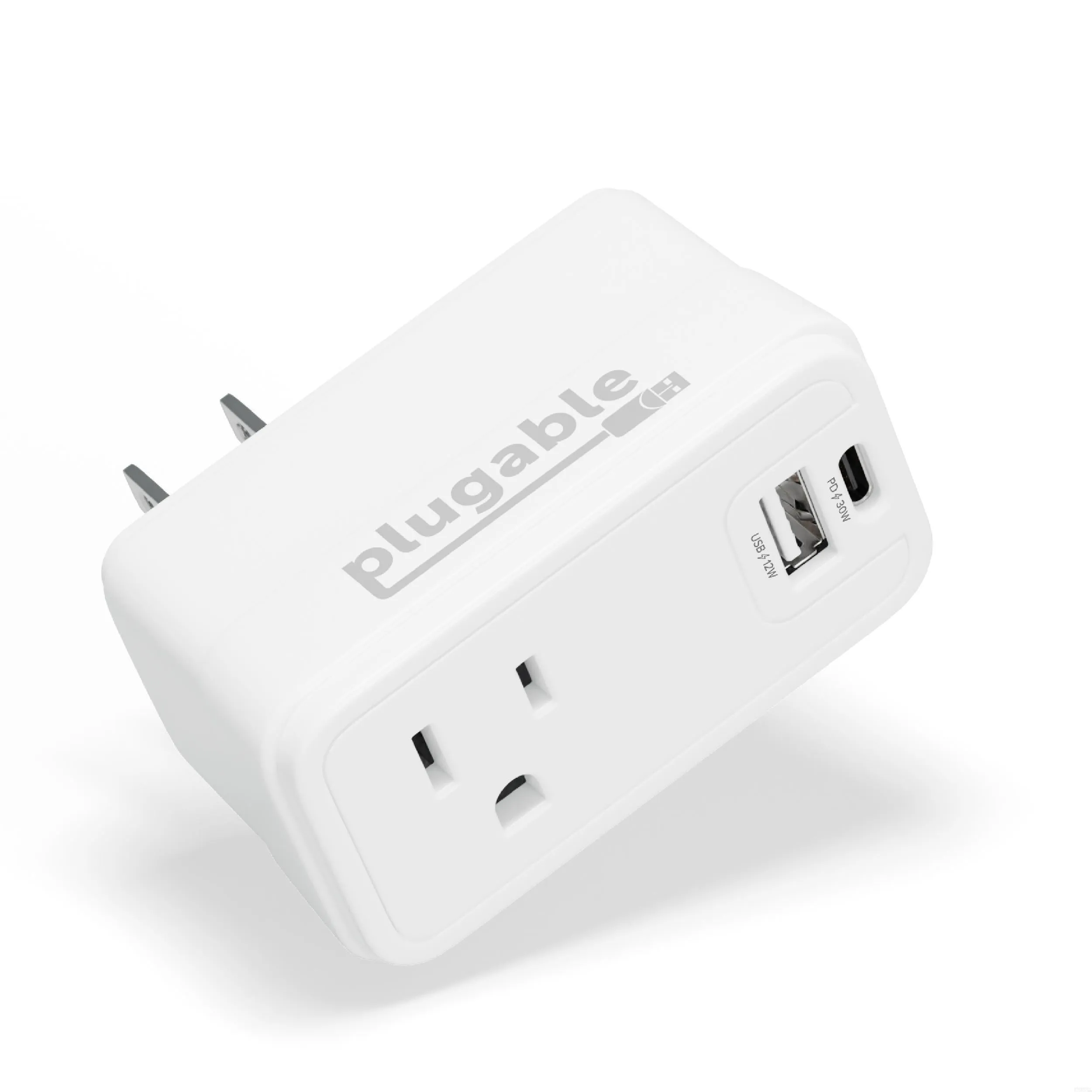 Plugable Outlet Extender with USB and USB-C Charger