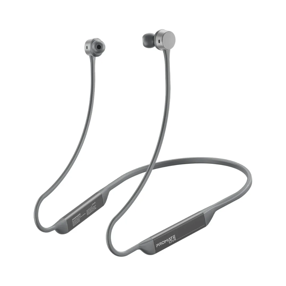 Promate Civil Neckband in Ear Earphones,Neckband Bt Earphones with,Hall Switch Sensor, 24H Long Playtime and Button Controls for Bluetooth-Enabled Devices