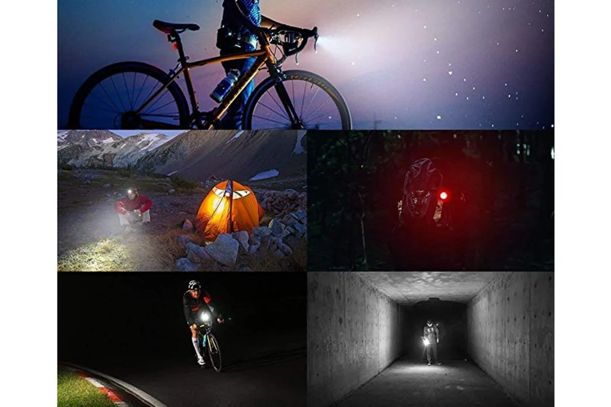 Rechargeable Bike Light Set, Super Bright LED Bicycle Lights Front and Rear, 4 Light Mode Options, 650mah Lithium Battery, Bike Headlight, Waterproof