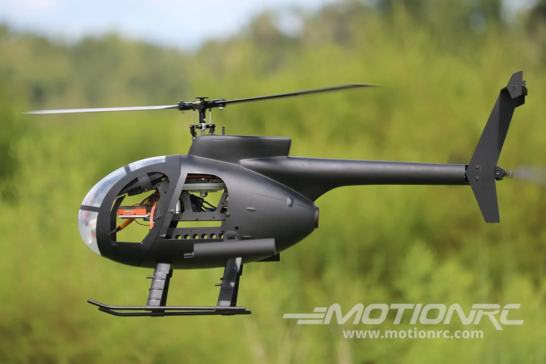 RotorScale AH-6 Attack Tactical Black 450 Size Helicopter - PNP