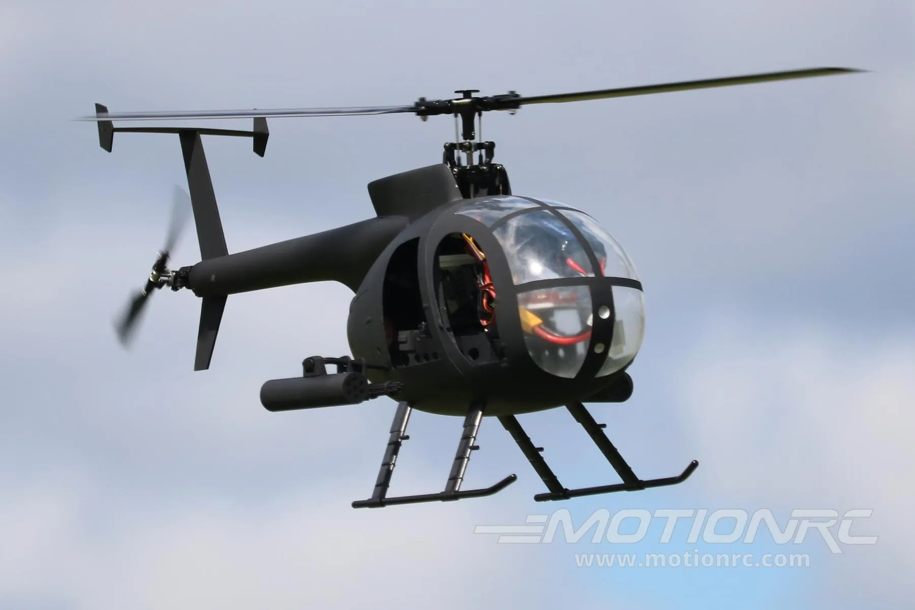 RotorScale AH-6 Attack Tactical Black 450 Size Helicopter - PNP