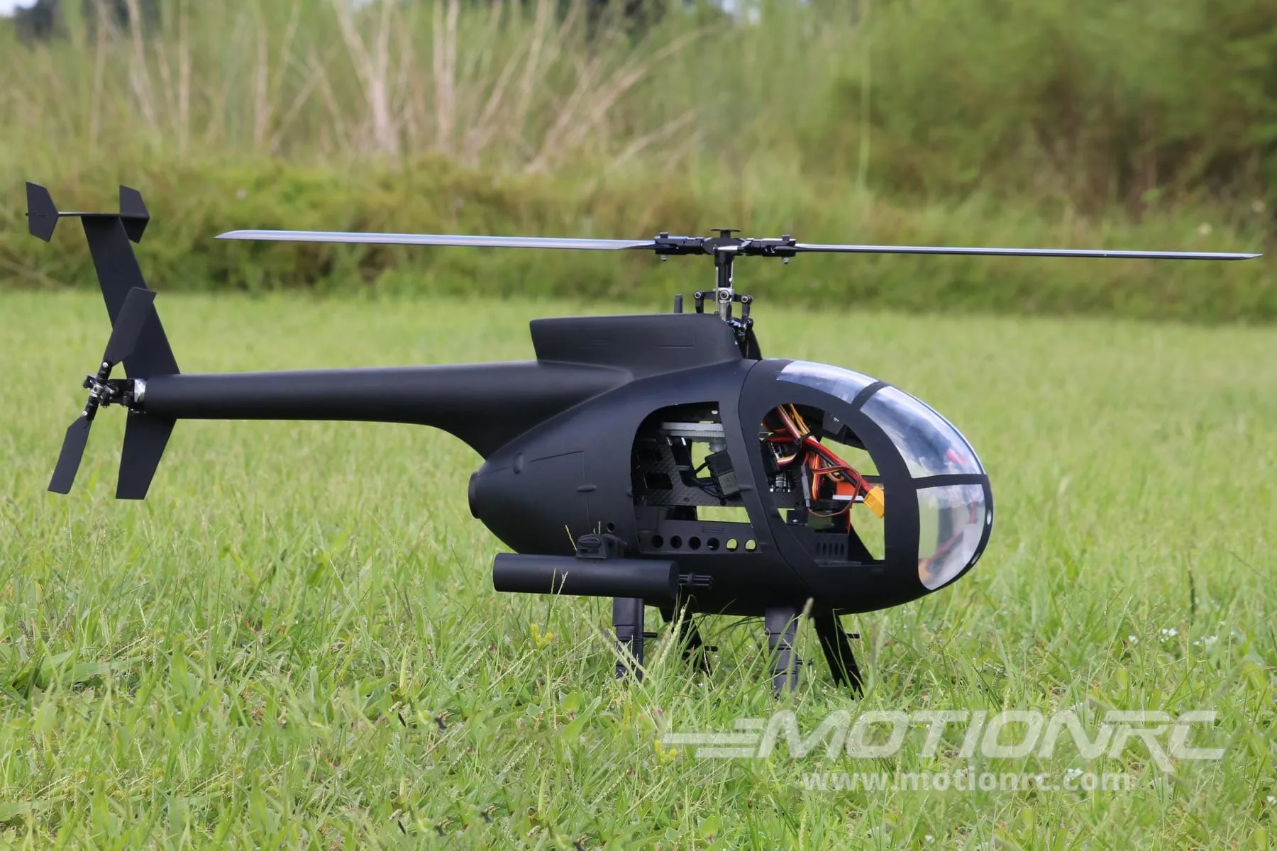 RotorScale AH-6 Attack Tactical Black 450 Size Helicopter - PNP