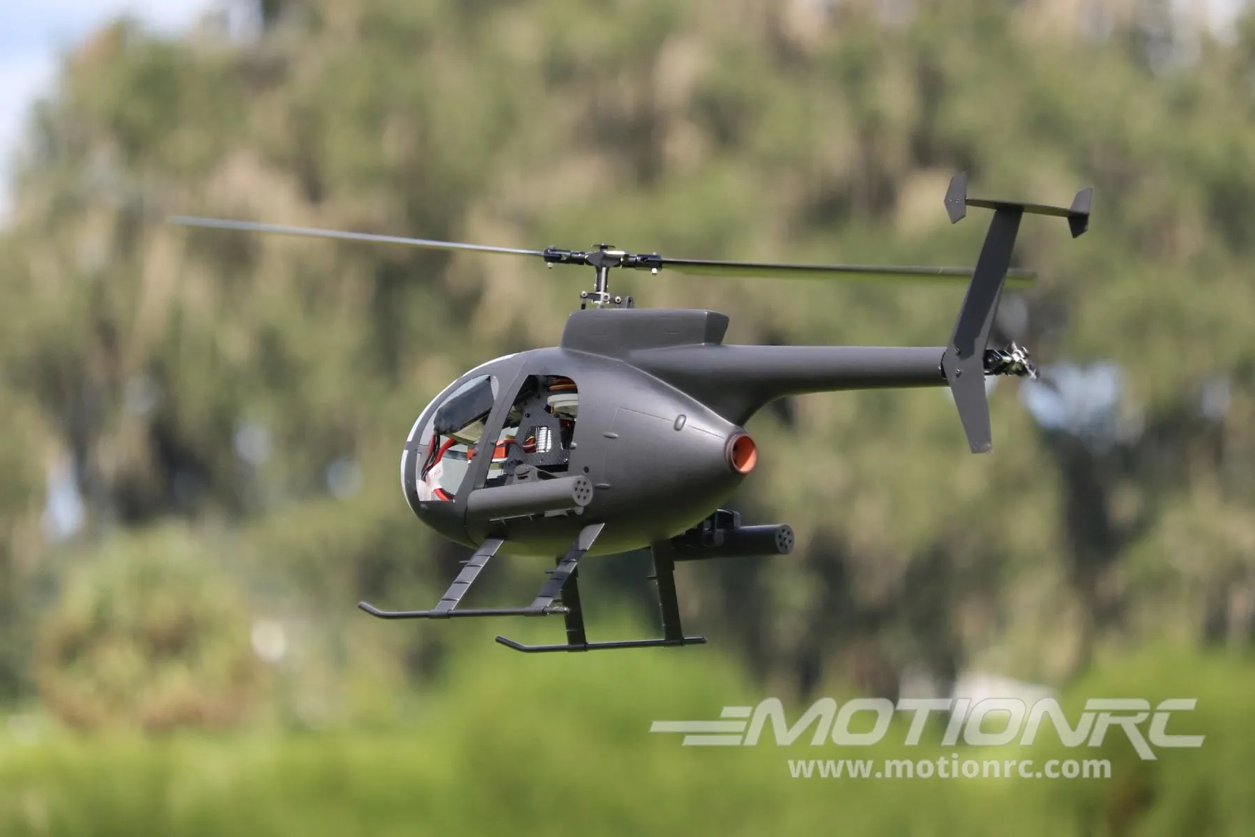 RotorScale AH-6 Attack Tactical Black 450 Size Helicopter - PNP