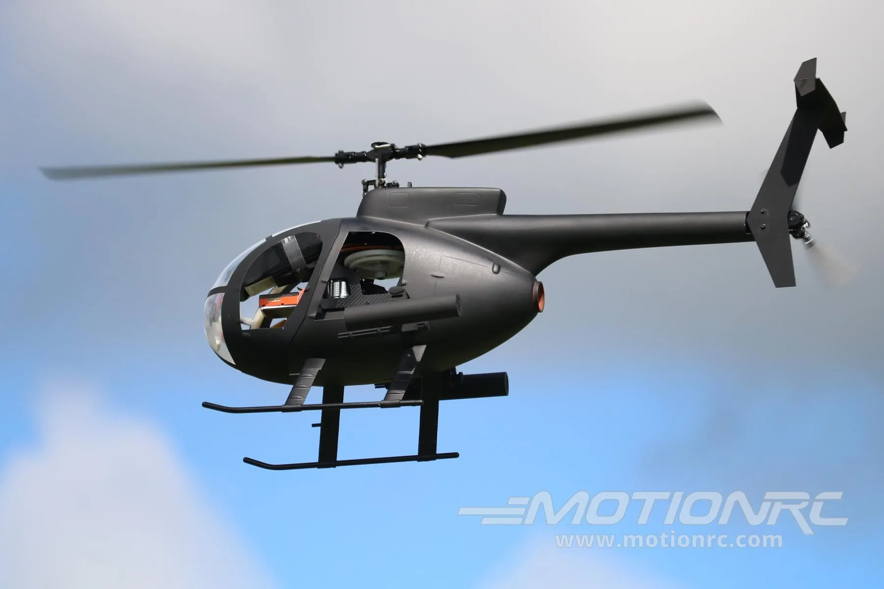 RotorScale AH-6 Attack Tactical Black 450 Size Helicopter - PNP