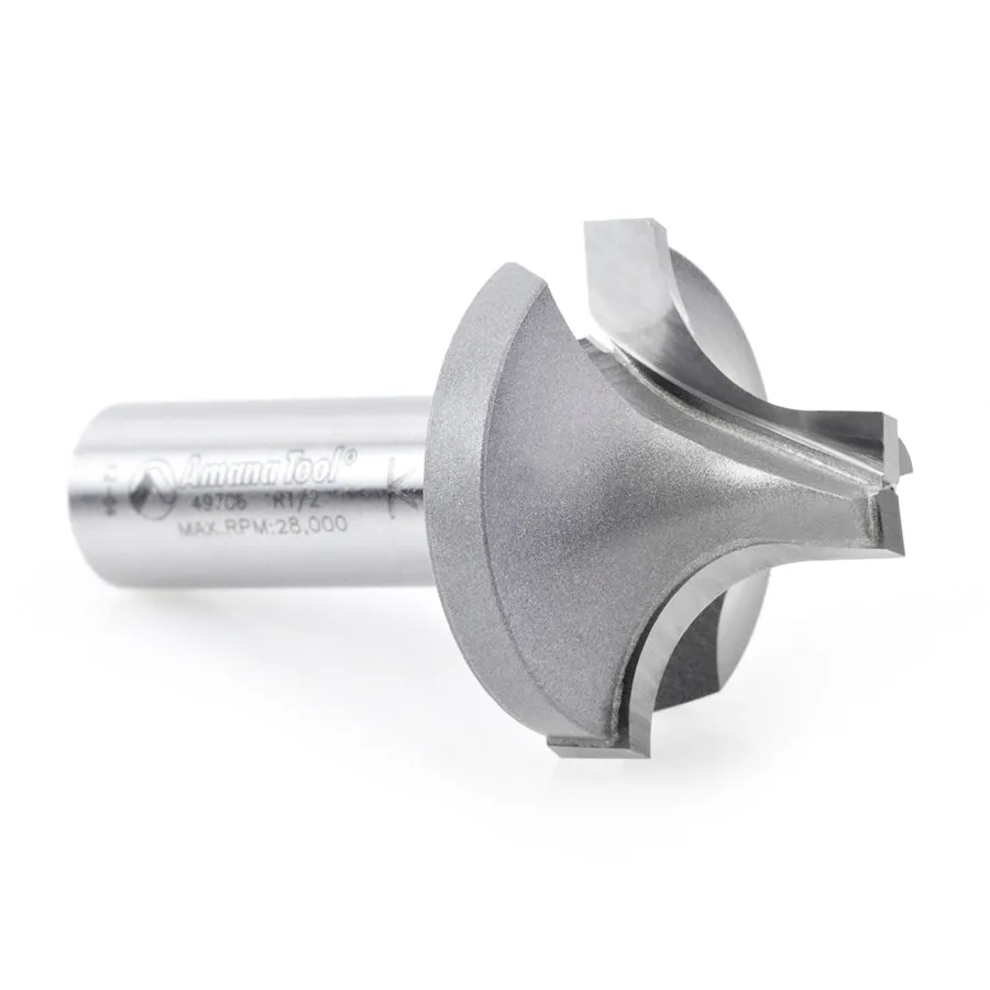 Round Over Groove Router Bit | 1⁄2 Radius x 1 3⁄8 Dia x 1" x 1⁄2 Shank | 49706 | 738685897065