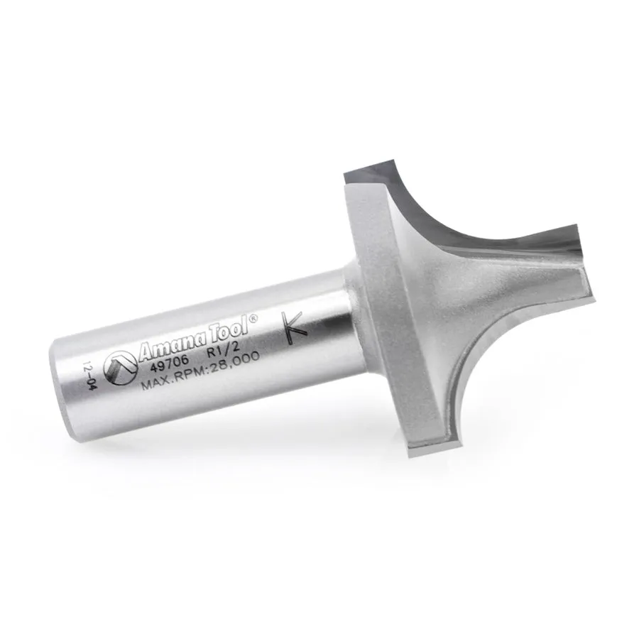 Round Over Groove Router Bit | 1⁄2 Radius x 1 3⁄8 Dia x 1" x 1⁄2 Shank | 49706 | 738685897065