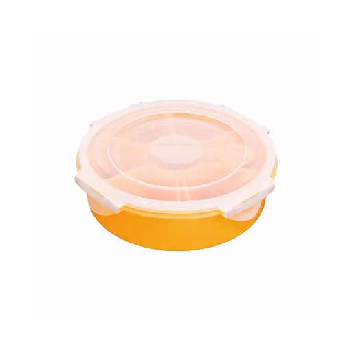 Round Plastic Masala Box7 Section For Kitchen