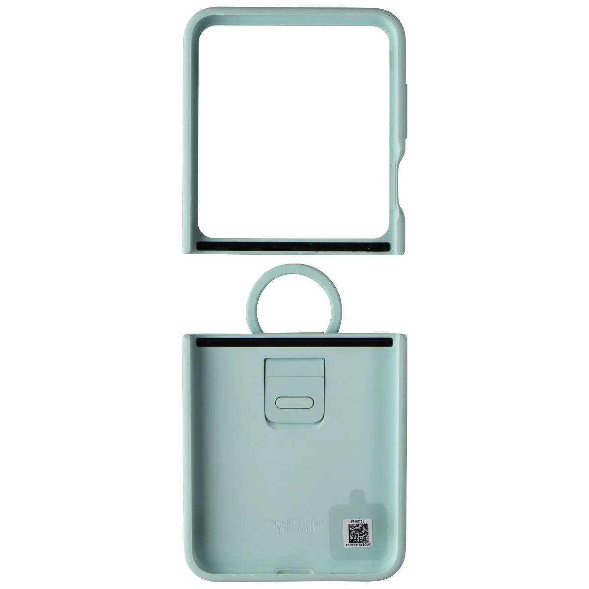 SAMSUNG Official Silicone Cover Case with Ring for Galaxy Z Flip5 - Ocean Green