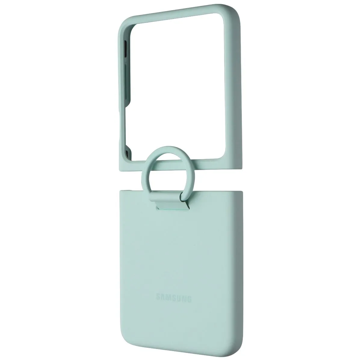 SAMSUNG Official Silicone Cover Case with Ring for Galaxy Z Flip5 - Ocean Green