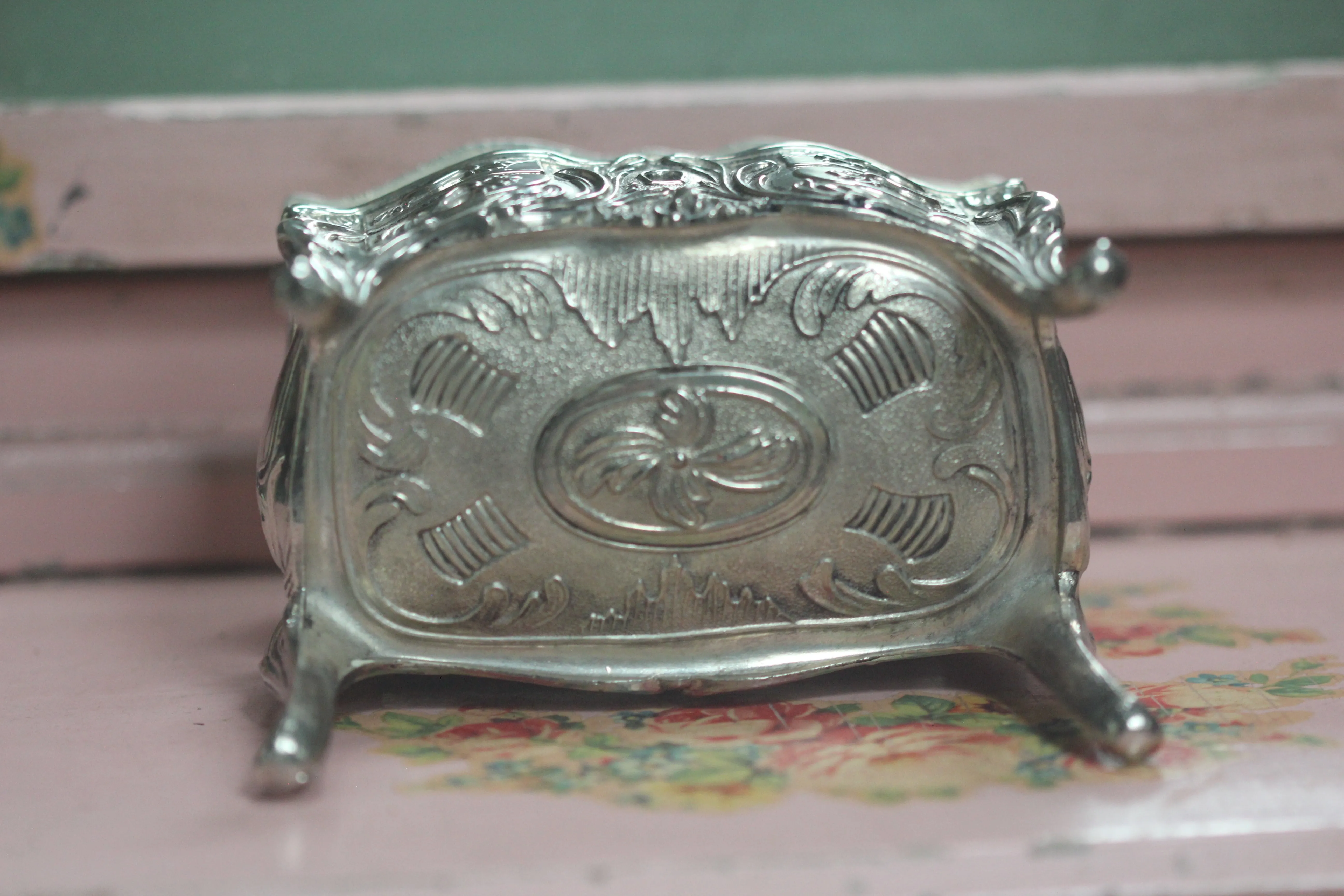 Silver Art Nouveau Jewelry Box