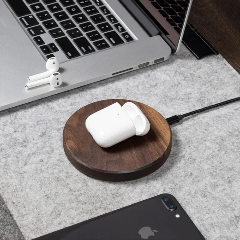 Slim Wooden Phone Wireless Charger