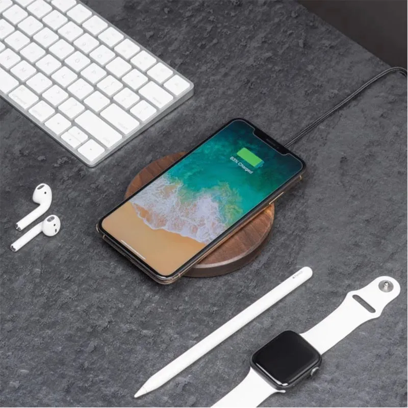 Slim Wooden Phone Wireless Charger