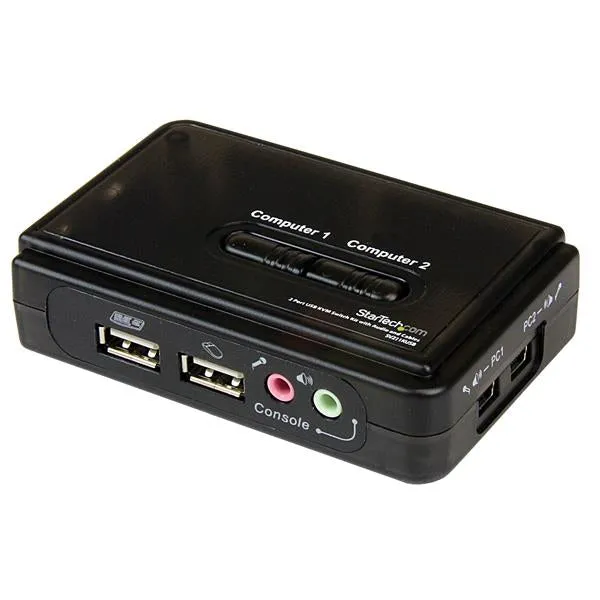 Startech.Com 2 Port Usb Vga Kvm Switch - Single Vga - Hot-Key & Audio Support - 2048X1536 @60Hz Kvm Switch - Kvm Video S